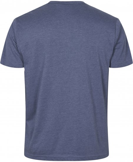 North Latitude Denim Printed T-Shirt Blue Melange TALL - TALL T-shirts - Lange T-shirts Mænd