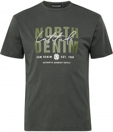 North Latitude Denim Printed Logo T-Shirt Dark Green TALL - TALL T-shirts - Lange T-shirts Mænd