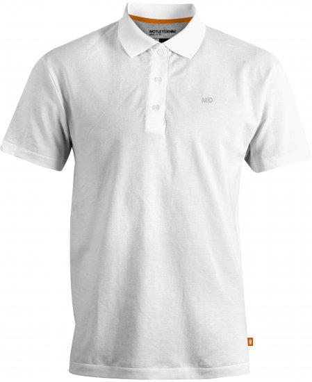 Motley Denim Bratislava Polo White - Polotrøjer - Polotrøjer 2XL-8XL
