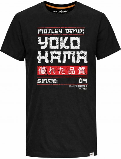 Motley Denim Swindon T-shirt Black - T-shirts - T-shirts i store størrelser - 2XL-14XL