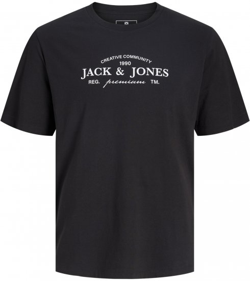 Jack & Jones Kevin T-Shirt Sort - T-shirts - T-shirts i store størrelser - 2XL-14XL