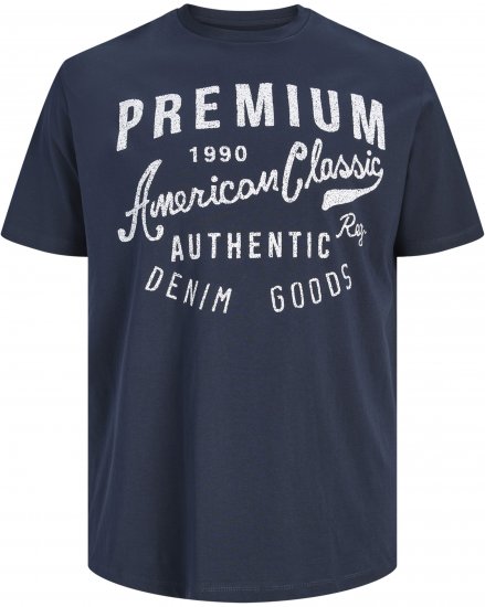 Jack & Jones Alex T-Shirt Mørkeblå - T-shirts - T-shirts i store størrelser - 2XL-14XL