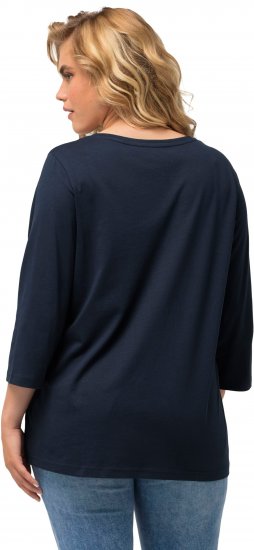 Ulla Popken City Name Graphic Tee Navy - Trykte T-shirts til kvinder - Printede T-shirts til Damer