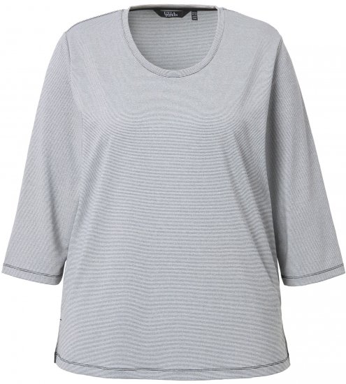 Ulla Popken Decorative Seam Short Sleeve Tee Grey - T-shirts - T-shirts til kvinder