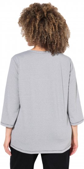 Ulla Popken Decorative Seam Short Sleeve Tee Grey - T-shirts - T-shirts til kvinder