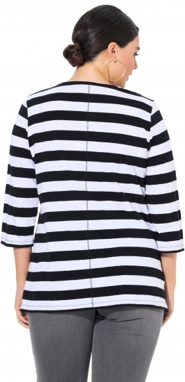 Ulla Popken Chilli Pepper Sequined 3/4 Sleeve Graphic Tee Black - T-shirts - 