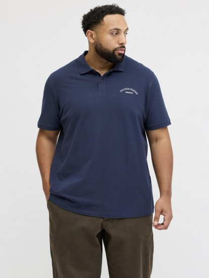 Jack & Jones College Logo Short Sleeve Polo Shirt Blue - Polotrøjer - Polotrøjer 2XL-8XL