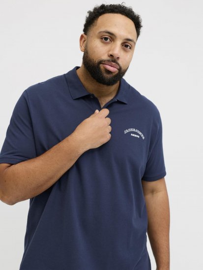Jack & Jones College Logo Short Sleeve Polo Shirt Blue - Polotrøjer - Polotrøjer 2XL-8XL