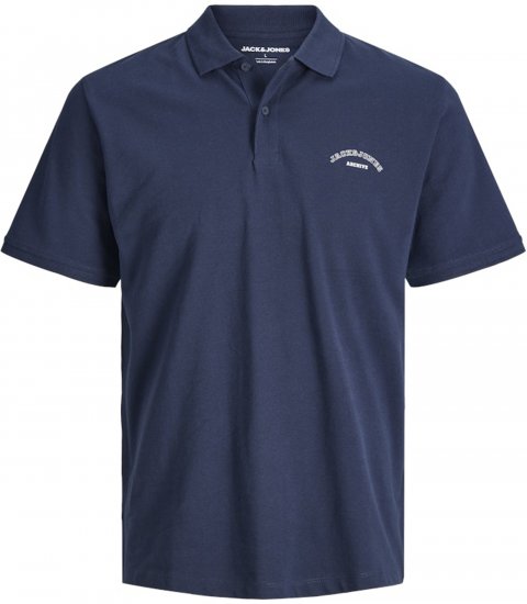Jack & Jones College Logo Short Sleeve Polo Shirt Blue - Polotrøjer - Polotrøjer 2XL-8XL