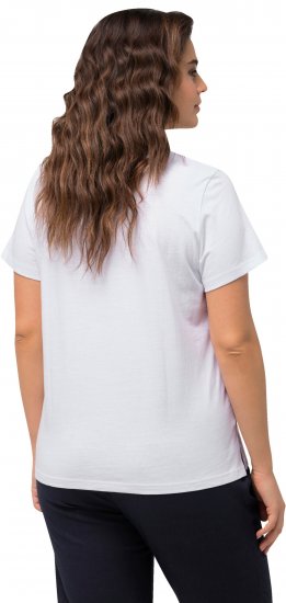 Ulla Popken BISOUS Short Sleeve Graphic Tee Snow White - Trykte T-shirts til kvinder - 