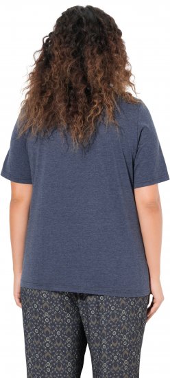 Ulla Popken Peacock Short Sleeve Graphic Tee - Trykte T-shirts til kvinder - 