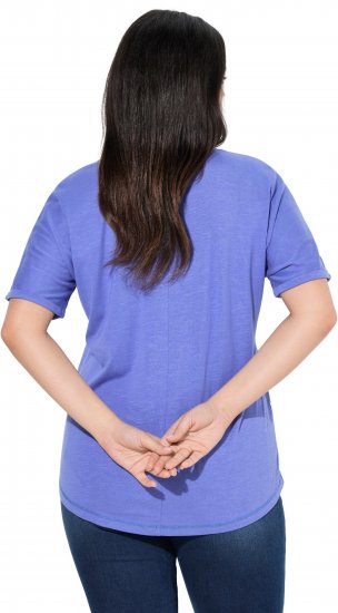 Ulla Popken Lady Of The Moon Short Sleeve Graphic Tee Lavender - Trykte T-shirts til kvinder - 