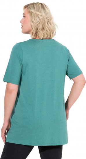 Ulla Popken Essential Front Pleat Tee Green - T-shirts - T-shirts til kvinder