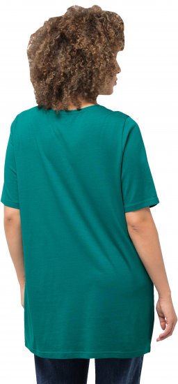 Ulla Popken Essential Front Pleat Tee Dark Emerald - T-shirts - T-shirts til kvinder