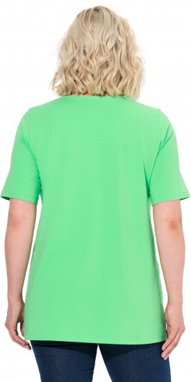 Ulla Popken Essential Notch Neck Stretch Tee Mint Green - T-shirts - 