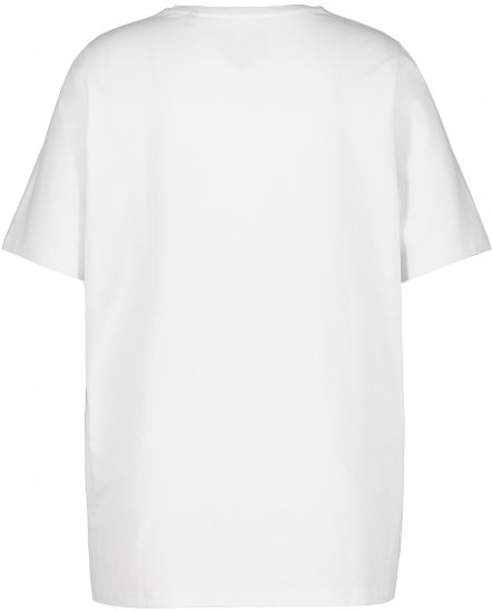 Ulla Popken Essential Round Neck Stretch Tee Snow White - T-shirts - T-shirts til kvinder