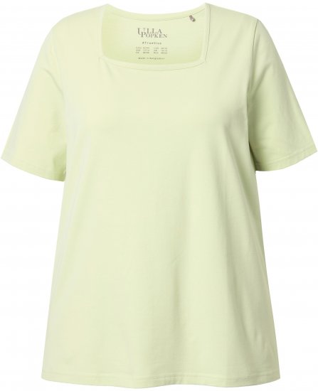 Ulla Popken Essential Square Neck Stretch Tee Pistachio - T-shirts - 