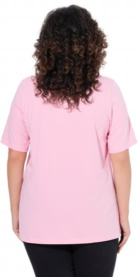 Ulla Popken Essential Square Neck Stretch Tee Pink - T-shirts - T-shirts til kvinder