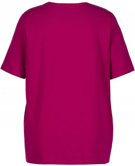 Ulla Popken Essential Square Neck Stretch Tee Magnolia Red - T-shirts - 