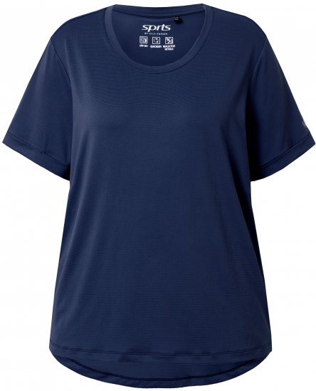 Ulla Popken UPF 50 Quick Drying Tee Navy - T-shirts - T-shirts til kvinder