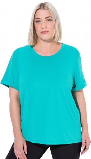 Ulla Popken UPF 50 Quick Drying Tee Turquoise - T-shirts - T-shirts til kvinder