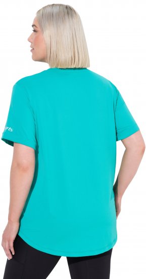 Ulla Popken UPF 50 Quick Drying Tee Turquoise - T-shirts - T-shirts til kvinder