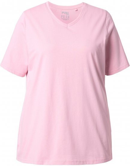 Ulla Popken Eco Cotton Basic T-Shirt 2-Pack Grey/Pink - T-shirts - T-shirts til kvinder