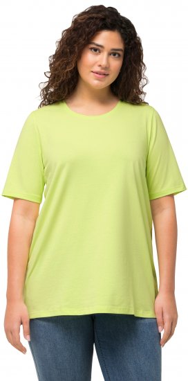 Ulla Popken Essential Round Neck Stretch Tee Lime Green - T-shirts - T-shirts til kvinder