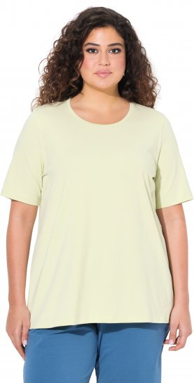 Ulla Popken Essential Round Neck Stretch Tee Pistachio - T-shirts - T-shirts til kvinder
