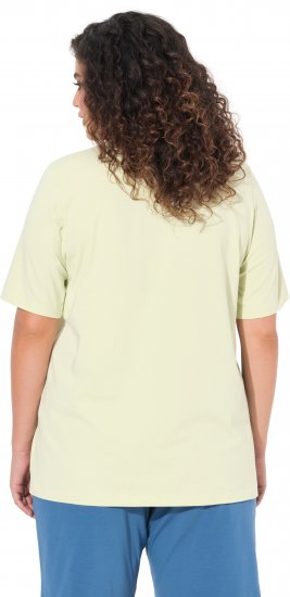 Ulla Popken Essential Round Neck Stretch Tee Pistachio - T-shirts - T-shirts til kvinder