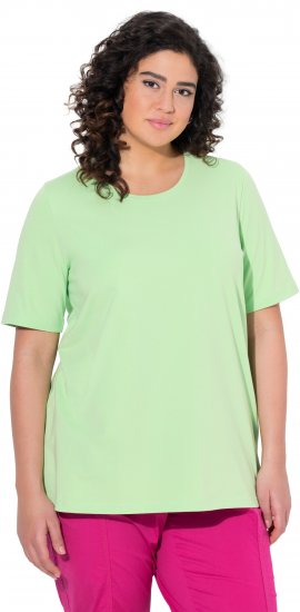 Ulla Popken Essential Round Neck Stretch Tee Light Green - T-shirts - 
