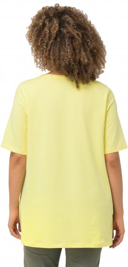 Ulla Popken Essential Round Neck Stretch Tee Lemon Yellow - T-shirts - T-shirts til kvinder