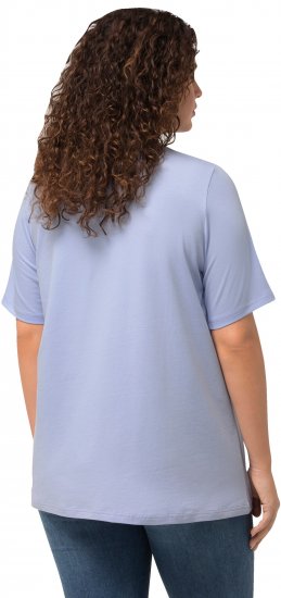 Ulla Popken Essential Round Neck Stretch Tee Sky Blue - T-shirts - T-shirts til kvinder