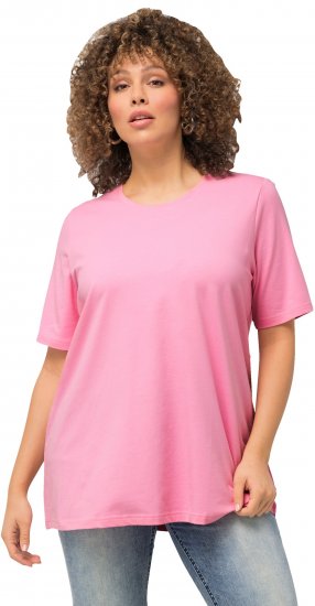 Ulla Popken Essential Round Neck Stretch Tee Light Pink - T-shirts - T-shirts til kvinder