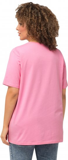 Ulla Popken Essential Round Neck Stretch Tee Light Pink - T-shirts - T-shirts til kvinder