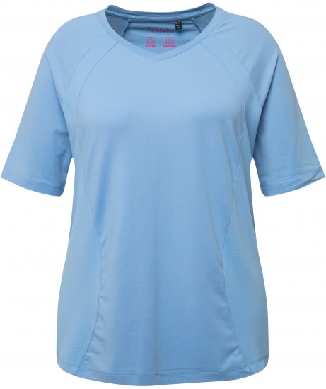 Ulla Popken Quick-Drying Short Sleeve T-Shirt Pale Blue - T-shirts - 
