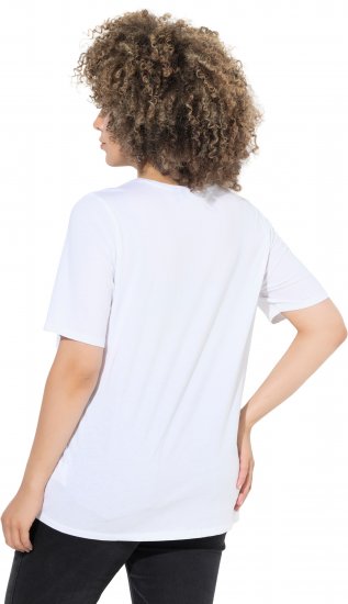 Ulla Popken Scoop Neck Short Sleeve Tee White - T-shirts - 