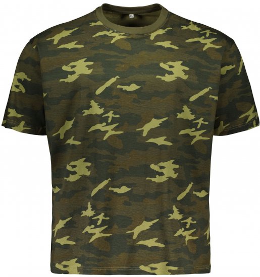 Big Bones X2175 Camo T-Shirt Green - T-shirts - T-shirts i store størrelser - 2XL-14XL