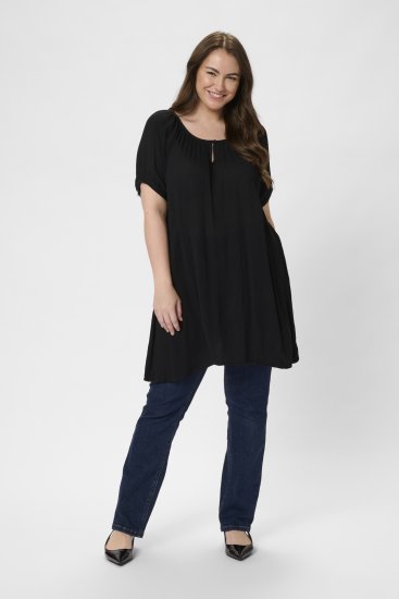 Kaffe Curve Ami Kortærmet Tunika Sort - T-shirts - 