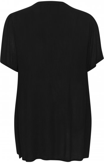 Kaffe Curve Ami Tunika med Pufærmer Sort - T-shirts - 