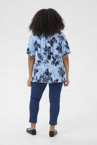 Kaffe Curve Aliana Tunic Blue Flower Animal - Tunikaer - 