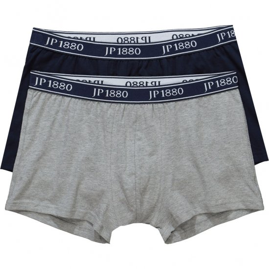 JP1880 Boxershorts Flexnamic 2-Pack Navy/Grey - Undertøj og badetøj - Badetøj og Undertøj i store størrelser 