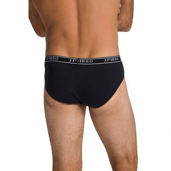 JP1880 Briefs Stretch Cotton 2-Pack Black - Undertøj og badetøj - Badetøj og Undertøj i store størrelser 