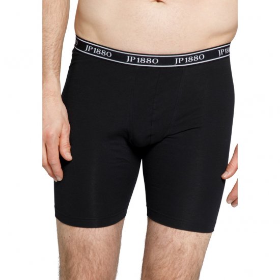 JP1880 Boxers Flexnamic OEKO-TEX Long Black - Undertøj og badetøj - Badetøj og Undertøj i store størrelser 