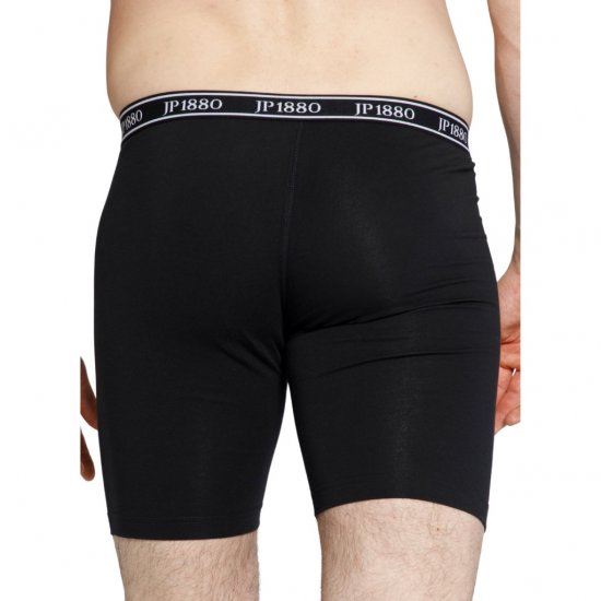 JP1880 Boxers Flexnamic OEKO-TEX Long Black - Undertøj og badetøj - Badetøj og Undertøj i store størrelser 