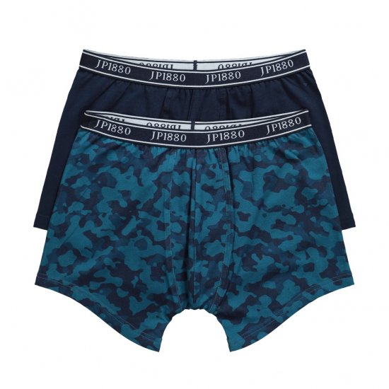 JP1880 Boxershorts Flexnamic OEKO-TEX Mid 2-Pack Blue - Undertøj og badetøj - Badetøj og Undertøj i store størrelser 