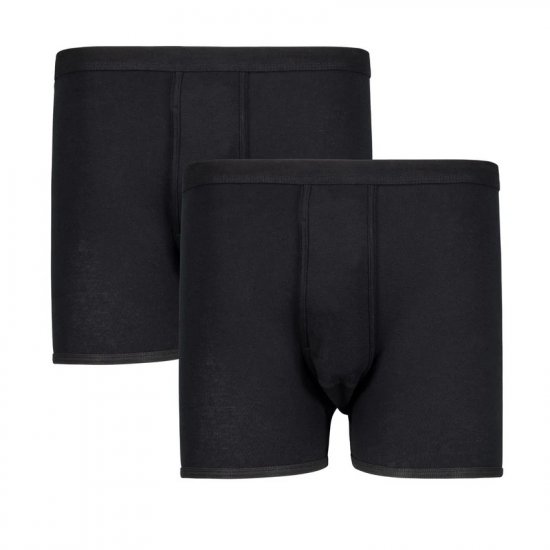 Adamo Royal Ribbed Boxershorts 2-Pack Black - Undertøj og badetøj - Badetøj og Undertøj i store størrelser 