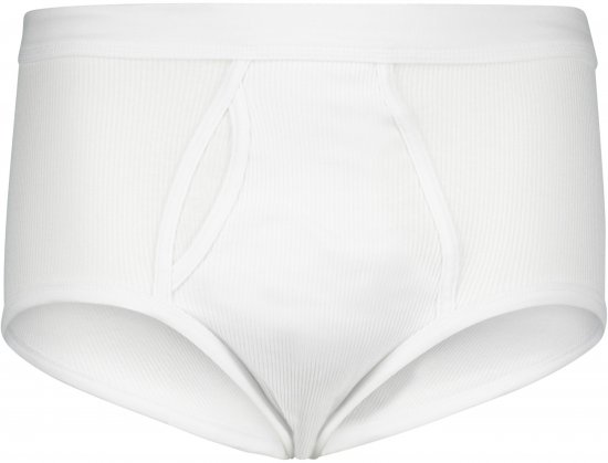 Adamo Prestige Briefs Double Ribbed White - Undertøj og badetøj - Badetøj og Undertøj i store størrelser 