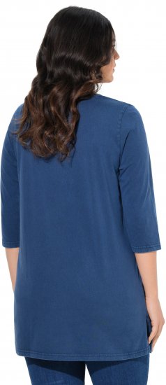 Ulla Popken Dandelion Short Sleeve Graphic Tee Ink Blue - Trykte T-shirts til kvinder - Printede T-shirts til Damer