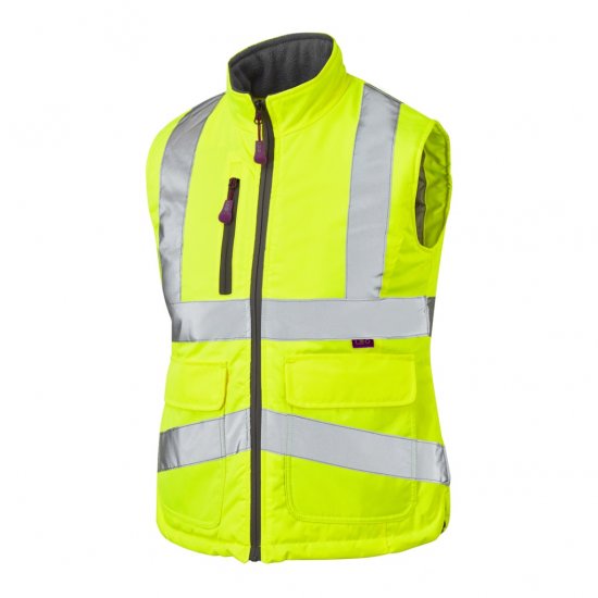 Leo Sandymere EcoViz Women's Bodywarmer Yellow - Arbejdstøj - 
